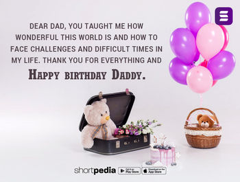 Happy Birthday Dad Thank You For Everything Birthday Wishes For Father : Dear Dad, You Taught Me How Wonderful This  World Is And How To Face Challenges And Difficult Times In My Life. Thank  You For Everything And Happy