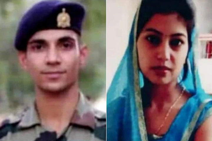 After the death of the soldier husband posted in Kashmir the wife also committed suicide by hanging After the death of the soldier husband posted in Kashmir the wife also committed suicide by hanging