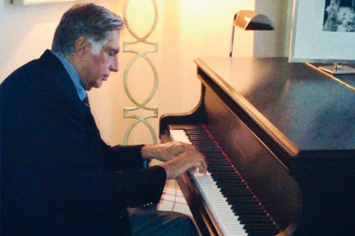 Ratan Tata shares pic of himself playing piano