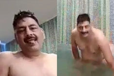 Circle officer and female constable were doing obscene acts in front of the child in the swimming po
