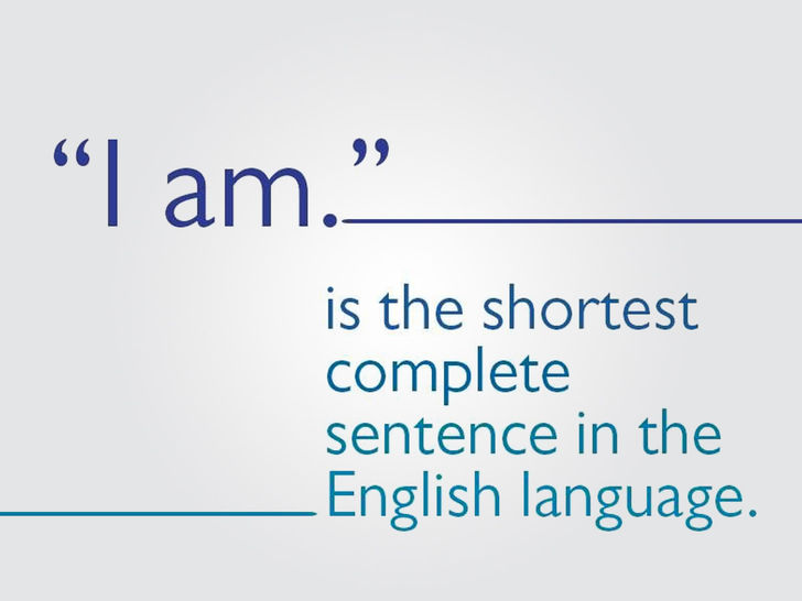 shortest sentence in english
