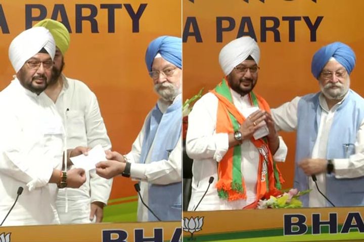 Inderjeet Singh, grandson of former President Giani Zail Singh, joins BJP in the presence of Union M