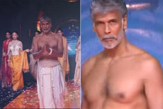 Milind Soman did a ramp walk on Made in India