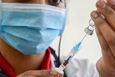 Anti rabies vaccine was given to a person instead of corona vaccine action taken against two health 