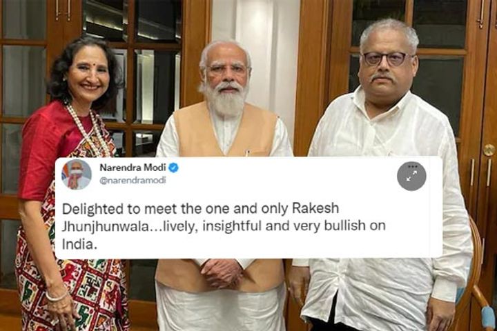 PM Modi meets stock market investor Rakesh Jhunjhunwala