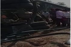 traumatic accident in damoh ballastladen truck entered the house three children died