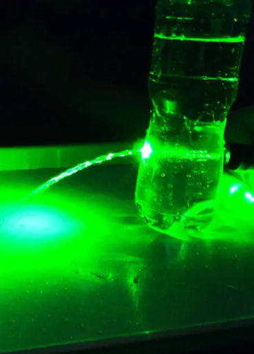 lazer light, light and water, lazer and water, bending light