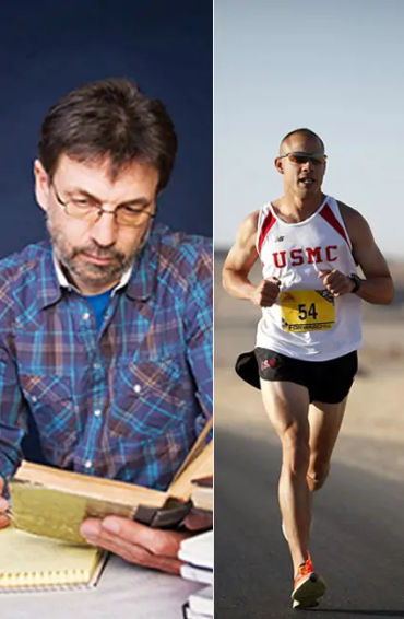 creative writing, athletics, brain function