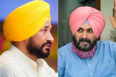 Najvot Singh Sidhu and Charanjit Singh Channi