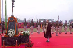 Amit Shah pays tribute to 40 martyred soldiers of Pulwama attack, Lieutenant Governor Manoj Sinha wa