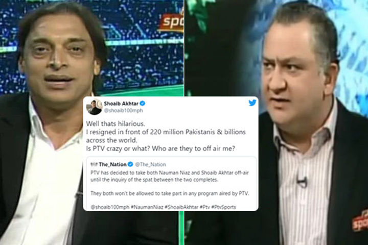 PTV bans Shoaib Akhtar and host Nauman Niaz for on-air spat till pending enquiry