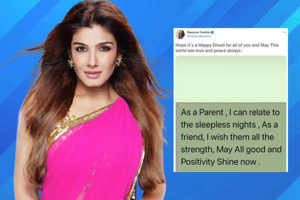 Raveena Tandon Share Post On Social Media After Aryan Khan Gets Bail Wishes Happy Diwali