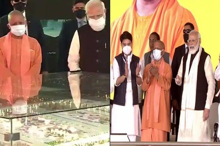 PM Modi lays the foundation stone of Asia largest Noida International Airport