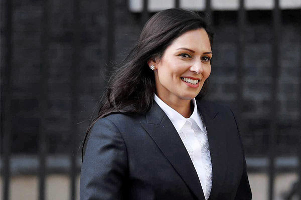 french government removes british home minister priti patel from migrants meeting