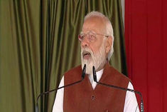 pm modi inaugurated the saryu canal project by pressing the button took a jibe at akhilesh his job o