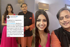 Harnaaz Sandhu and Shashi Tharoor