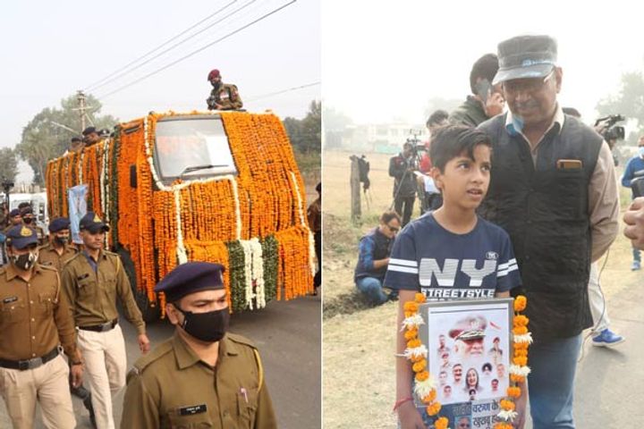 Capt Varun Singh cremated with military honors at Bairagarh Vishram Ghat Bhopal