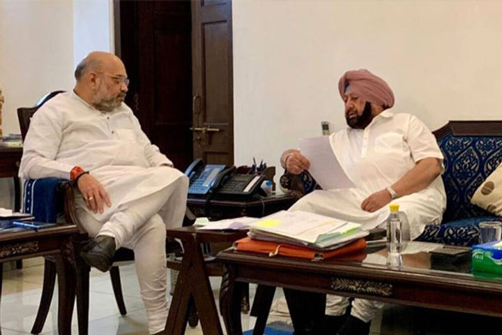 Amit Shah and Amarinder Singh