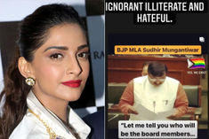Sonam Kapoor Calls Sudhir Mungantiwar Ignorant Illiterate and Hateful