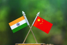 India and china flag