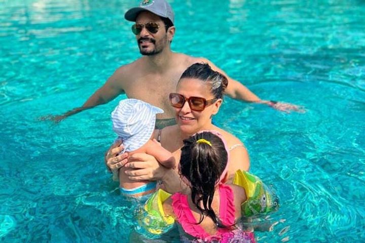 Finally Angad Bedi and Neha Dhupia told the name of the son to the fans