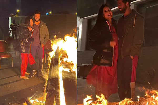 katrina kaif became pure punjabi bahu in a red suit on the first lohri vicky kaushal was in love