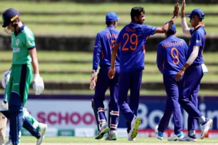 ICC Under19 World Cup India beat Ireland by 174 runs