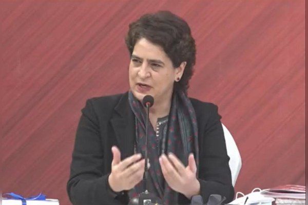 Congress General Secretary Priyanka Gandhi retracted from her own statement during the announcement 