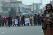 Taliban protesting with supporters to impose Sharia law on women
