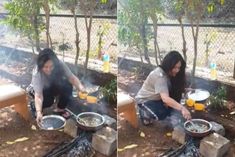 Deepika Chilkhia was seen cooking food on the stove