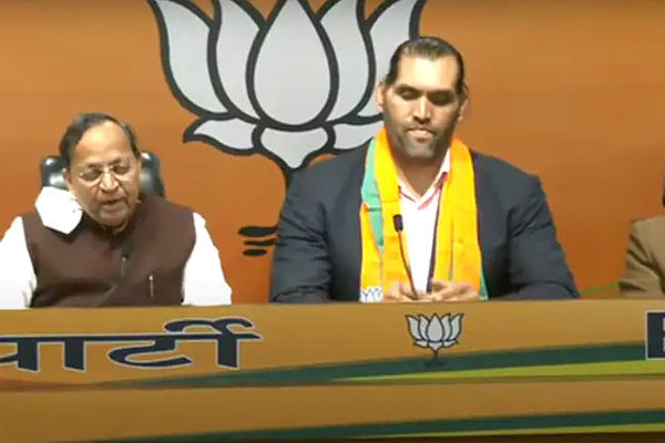 The Great Khali joins BJP has opposed agricultural laws
