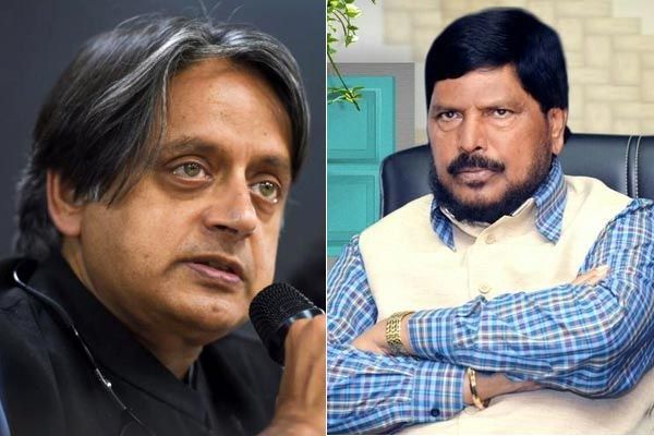 Ramdas Athawale and Shashi Tharoor