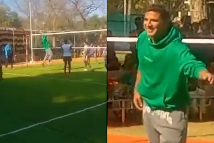Akshay Kumar played volleyball with ITBP jawans in Dehradun, video went viral