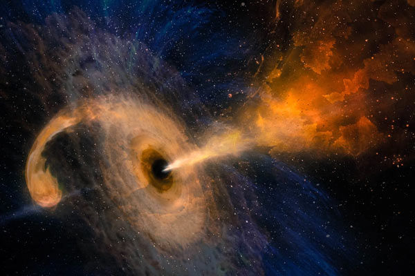 Two supermassive black holes can collide, may change the time cycle of space