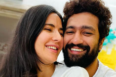 Katrina was seen pulling leg of husband Vicky by sharing the video