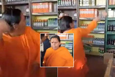 Uma Bharti stone pelted at liquor store video surfaced