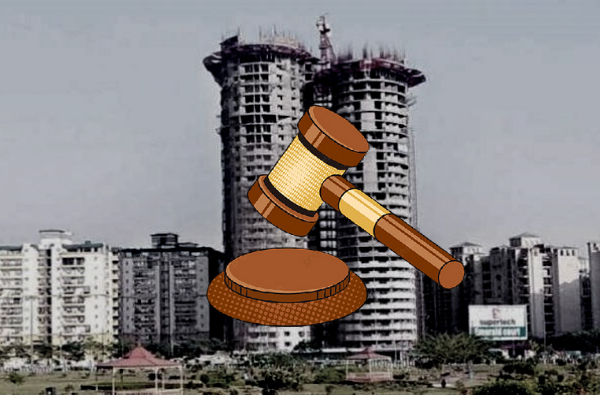 After SC Ordered Demolition of Supertech Twin Towers being done at a fast pace