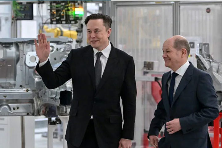 Elon Musk dancing as Tesla manufacturing plant opens in Europe, video goes viral