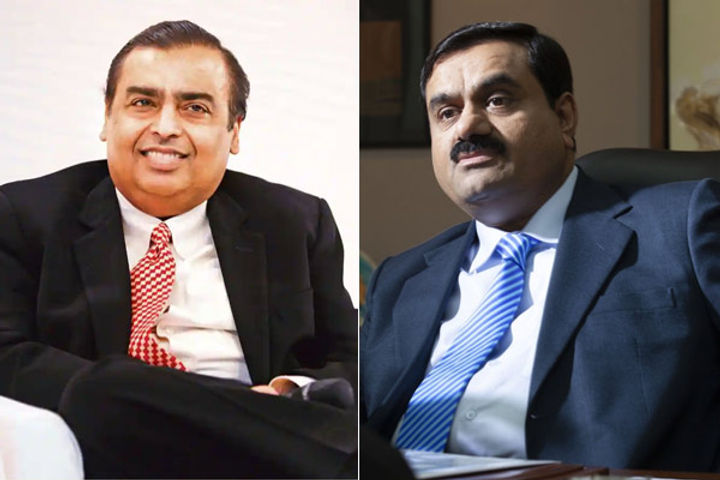 Mukesh Ambani and Gautam Adani