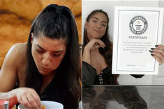 British Woman Leah Shutkever Sets New World Record For Eating Most Chicken Nuggets In 60 Seconds