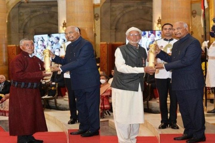 President honored Basharat of Kargil and Namgyal of Leh with Padma Shri