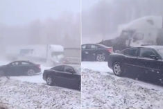 Pennsylvania Snow Squall About 40 Vehicles Collide And Pile Up on Interstate 81 Highway