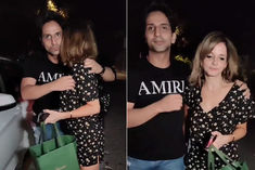 Hrithiks ex wife was seen hugging roomed boyfriend on the road late at night video viral