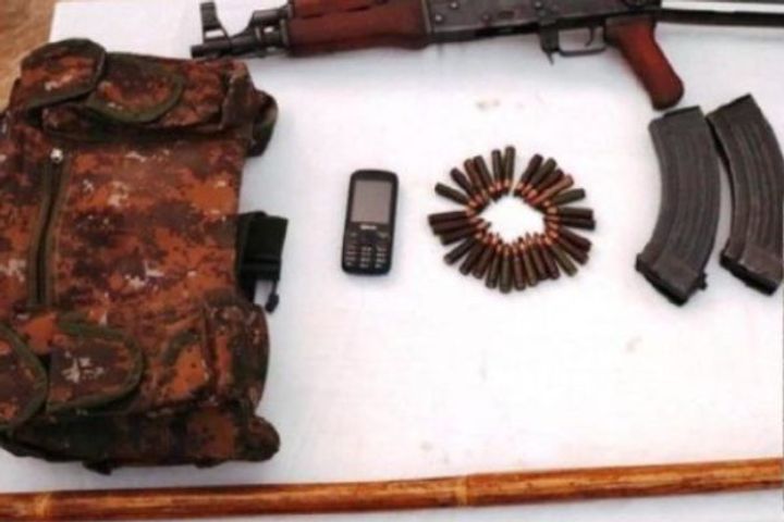 huge amount of arms and bullets recovered near digwar sector on loc