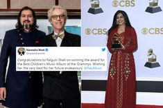 pm modi congratulates falguni shah and rikki kej on winning grammy award