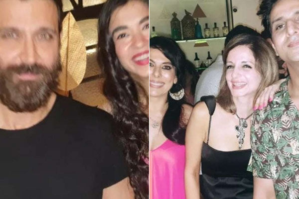 Hrithik Roshan Saba Azad party with Sussanne Khan Arslan Goni under one roof in Goa