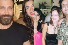 Hrithik Roshan Saba Azad party with Sussanne Khan Arslan Goni under one roof in Goa
