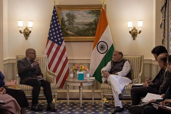 Defense Minister Rajnath Singh arrives in Washington DC calls for Make for the World