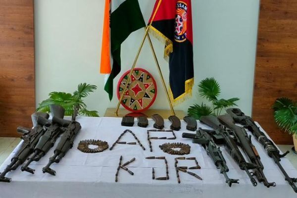 weapons recovered from the forests of kokrajhar