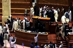 ruckus in punjab assembly pti members slap the deputy speaker of the assembly